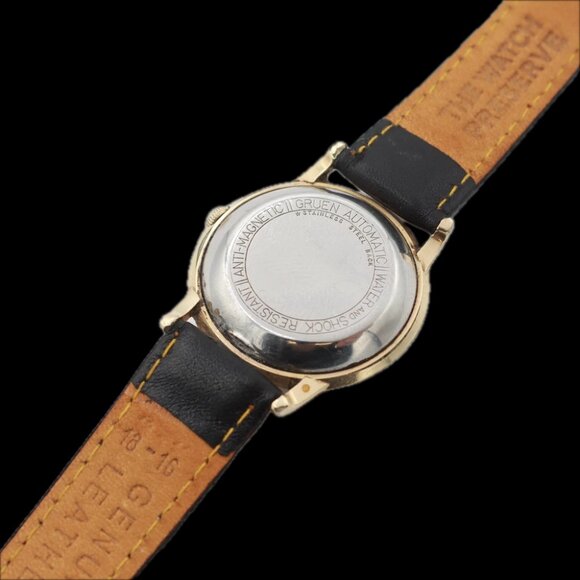 Vintage Gruen Precision Arrows Men\'s Automatic Wristwatch Swiss Steel & 10k GF main image 4